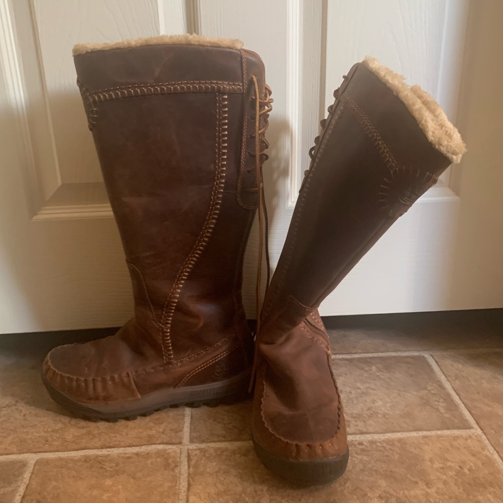 Timberland boots lined with fur waterproof